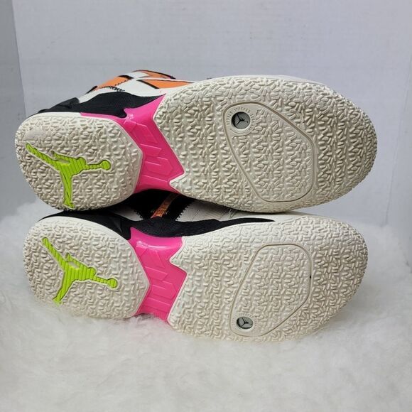 Nike Jordan Why Not Zero Mens Ivory Black Orange Fashion Sneakers Size 7
